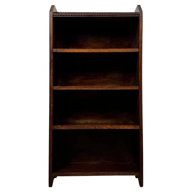 Early 20th Century English Oak Open Bookcase For Sale - Image 3 of 11