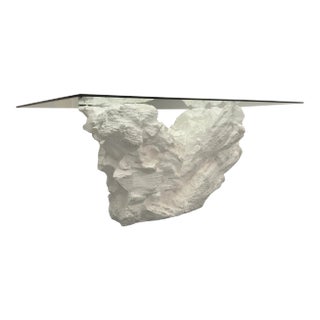 Postmodern Faux Quarry Plaster Dining Table From Sirmos For Sale