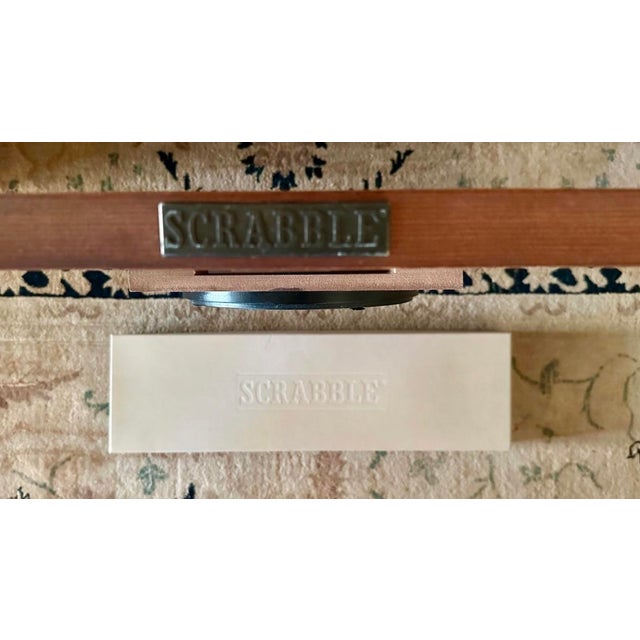 American Restoration Hardware Giant Tabletop Scrabble Board Set Lazy Susan For Sale - Image 3 of 13