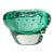 Italian Murano Bullicante Green Cased Glass Bowl, 1950's For Sale