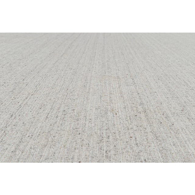 Contemporary 2010s Rug & Kilim’s Modern Rug in Solid Gray and Off-White Striae - 3x18 For Sale - Image 3 of 6