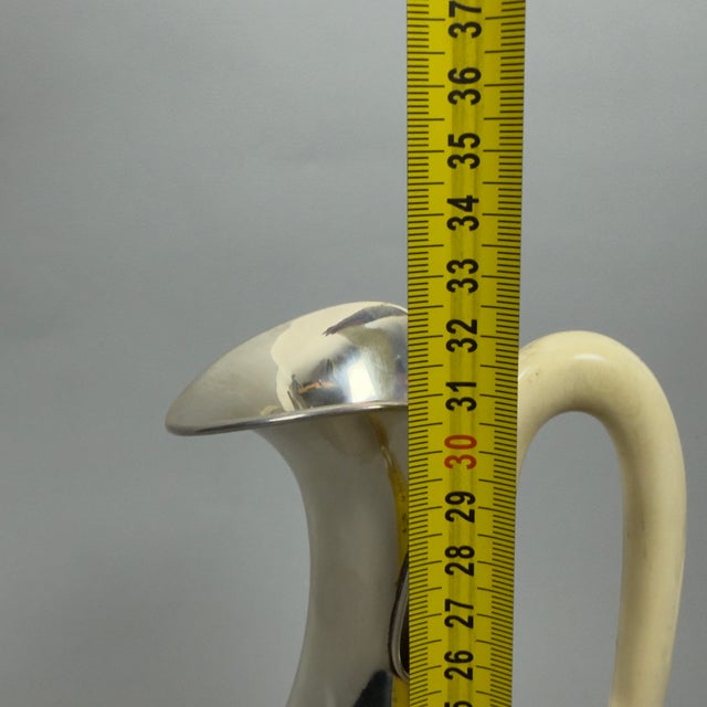 Modernist 800 Silver Pourer Jug, 1960s For Sale - Image 10 of 11