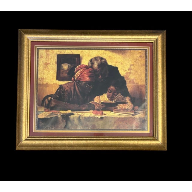 A beautifully presented framed reproduction of The Scholar by American artist Harry Herman Roseland, celebrated for his...