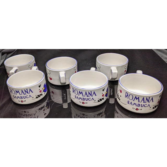 This set of six (6) Romana Sambuca ceramic coffee cups would be a perfect gift for a Sambuca lover. Each cup holds 6...