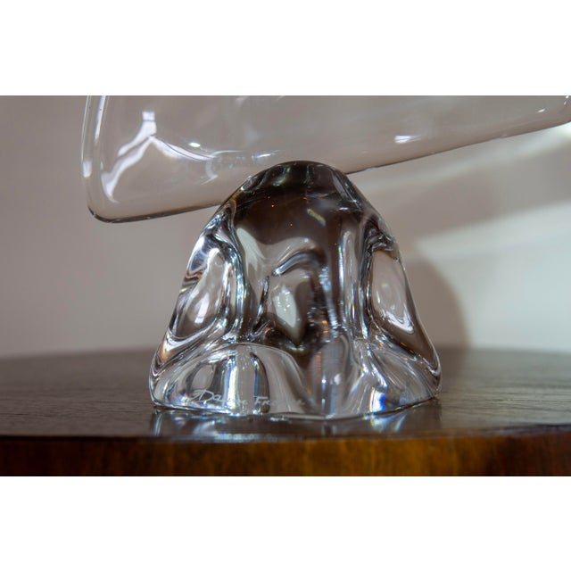 Daum Vintage Daum Crystal Sailboat Sculpture, Signed, Circa 1970s For Sale - Image 4 of 5