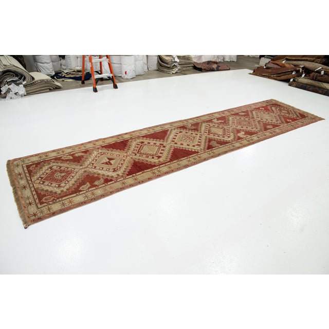 Tribal 1900s Antique Malayer Wool Runner in Red- Rust Color For Sale - Image 3 of 9
