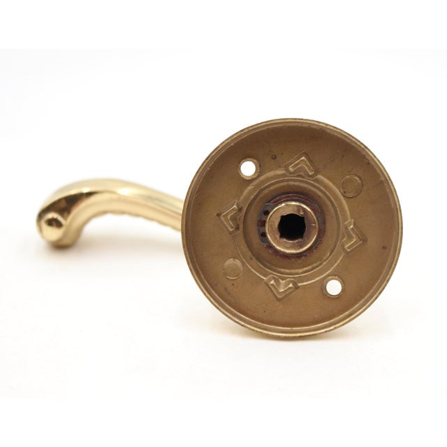 Vintage Braided Polished Brass Dummy Lever Knob For Sale - Image 4 of 4