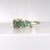 Zig Zag Yellow Gold Natural Diamond & Emerald Ring For Sale - Image 4 of 14