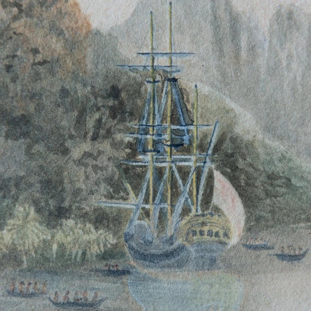 After Michael Angelo Rooker, Taloo Harbour Tahiti Missionaries, Watercolor For Sale - Image 4 of 9
