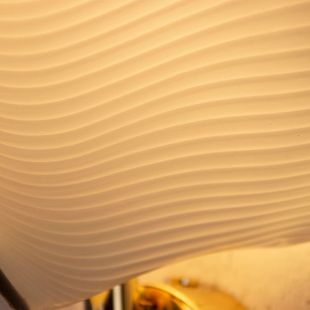 Wall Lamps in White Murano Glass, Blown Glass with Golden Decorations, Italy, 1990s, Set of 2 For Sale - Image 12 of 13