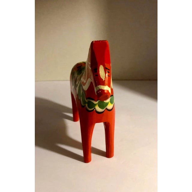 Vintage Swedish Dala Horse Folk Art Figure For Sale In Miami - Image 6 of 12