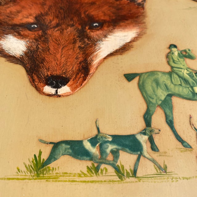 Early 20th Century Primitive Fox Mahogany Tray With Brass Handles ...