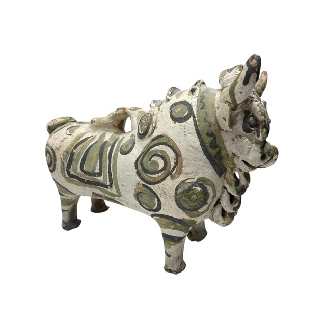 Mid 20th Century Vintage Torito De Pucará Peruvian Bull Sculpture Ceramic Folk Art Andes Decor For Sale - Image 5 of 18
