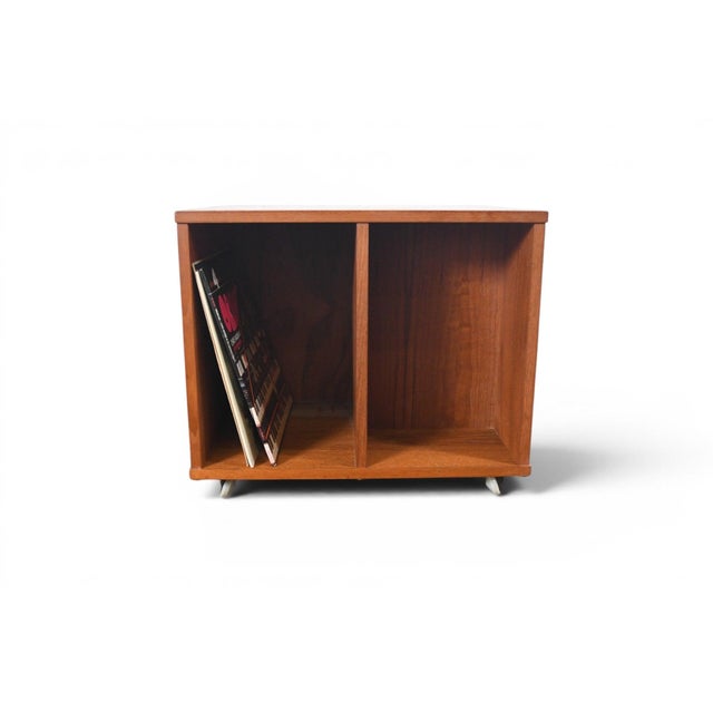 Danish Modern Teak Book + Record Cube, 1960s For Sale - Image 4 of 8