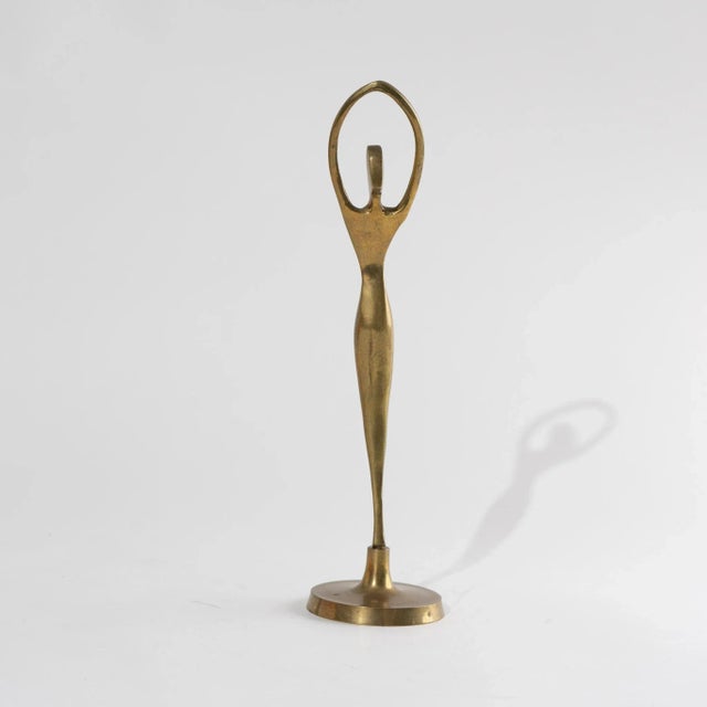 Brass Vintage Brass Ballerina Figure For Sale - Image 8 of 11
