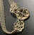Late 20th Century Sterling Silver Mesh Necklace With Black Pendant For Sale - Image 4 of 5