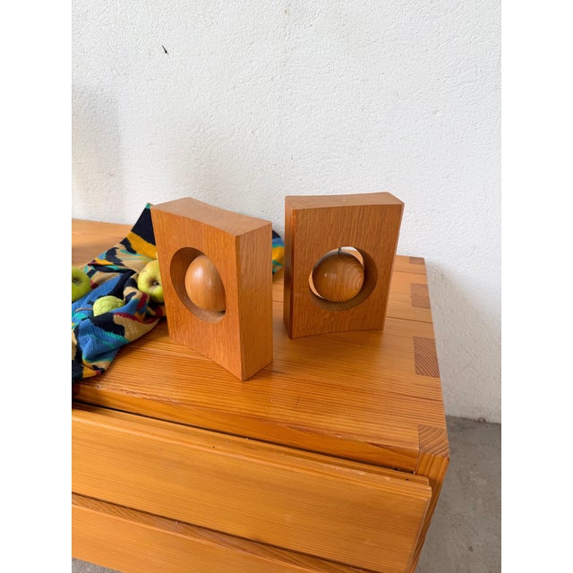 1970s Constructivist Wooden Bookends, 1970s, Set of 2 For Sale - Image 5 of 18