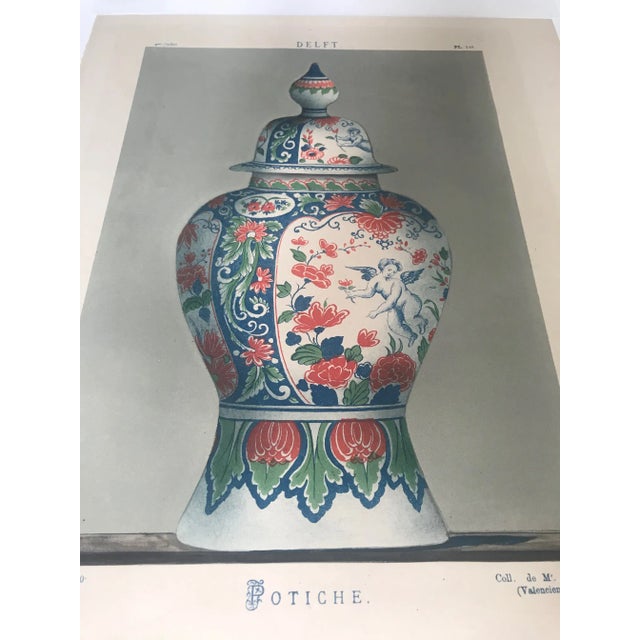 French Ginger Jar Chromolithograph For Sale In Boston - Image 6 of 13
