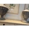 19th Century English Classical Lead Garden Urns with Covers Grey - A Pair For Sale - Image 16 of 18