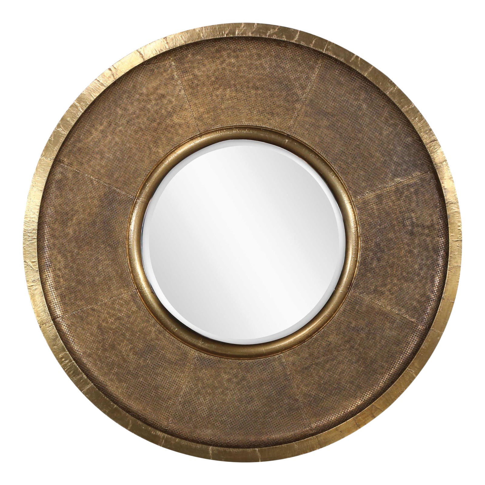 Large Brass Wall Mirror | Chairish