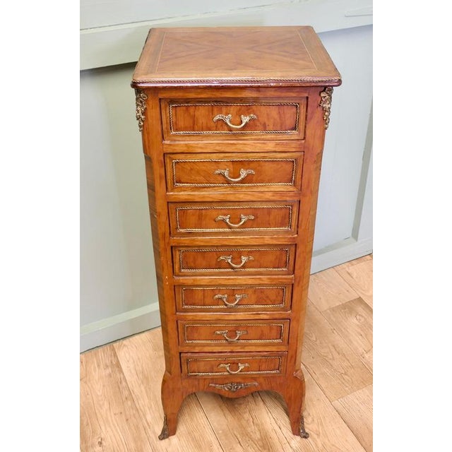 Tall French Louis XV Style Chest of Drawers For Sale - Image 3 of 8
