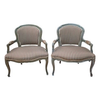 Pair of Late 18th-Early 19th C. Louis XV Style Child's Fauteuils For Sale