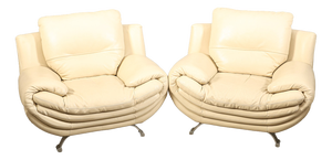 Lounge Chairs in Faux Leather, 2000s, Set of 2