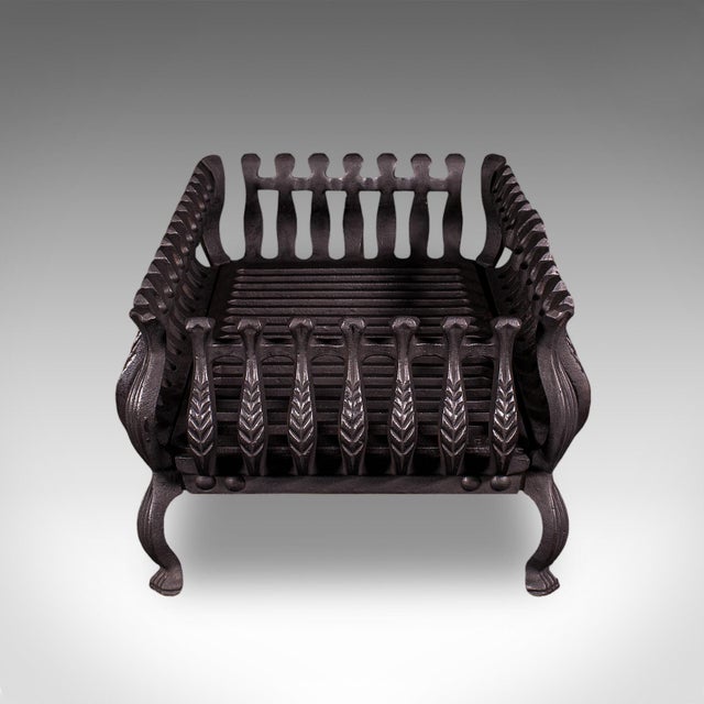 1900 - 1909 Antique Fire Basket, English, Cast Iron, Fireplace Grate, Edwardian, Circa 1905 For Sale - Image 5 of 10