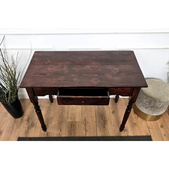 Brown Antique Italian Walnut Desk, 1890s For Sale - Image 8 of 11