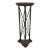 Leather Wrapped Studded Glass Top Pedestal Table For Sale
