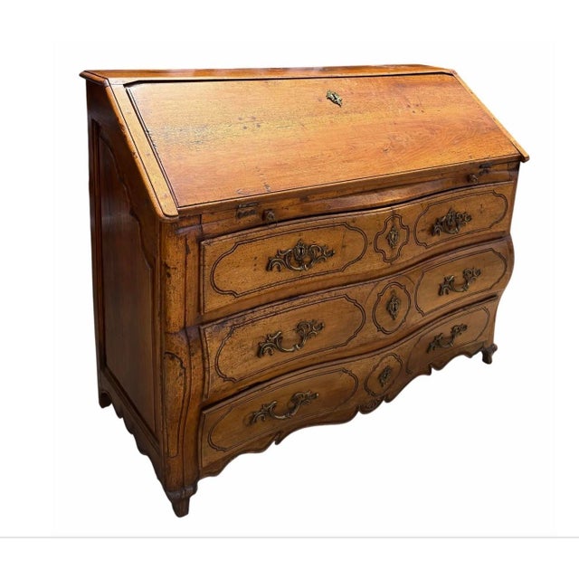 Antique 18th C French Country Fruitwood Secretary Desk.