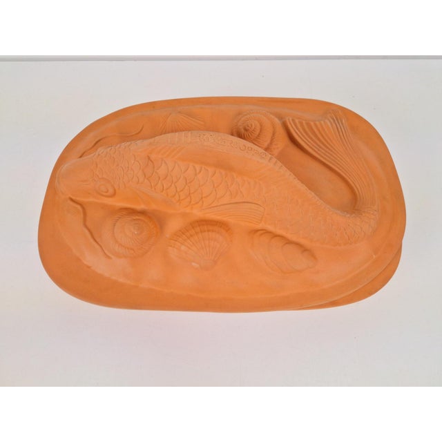 Vintage Terracotta Fish Baking Dish by Romertopf, Germany 1970 For Sale - Image 11 of 11
