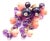 Cartier 1980s Pair of Cartier Rose Gold Coral Amethyst Diamond Delices De Goa Earrings For Sale - Image 4 of 17