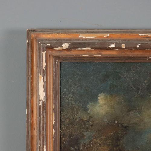 River Landscape with Figures, 1700s, Oil on Canvas For Sale - Image 9 of 12