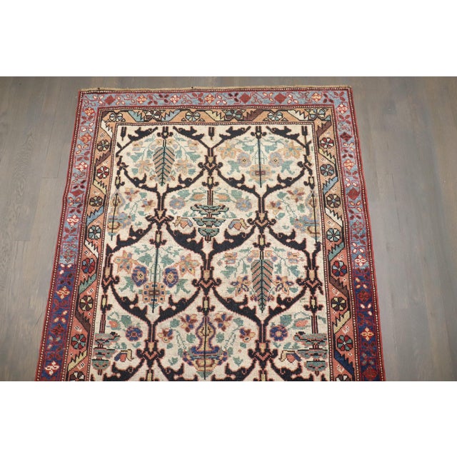 Ivory Antique Persian Bakhtiari Rug - 3'6" x 6' For Sale In New York - Image 6 of 6