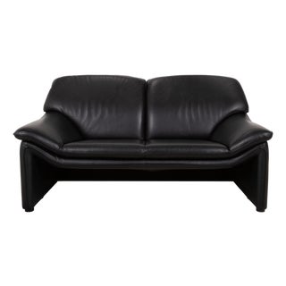 Atlanta 2-Seater Sofa in Black Leather from Laauser For Sale