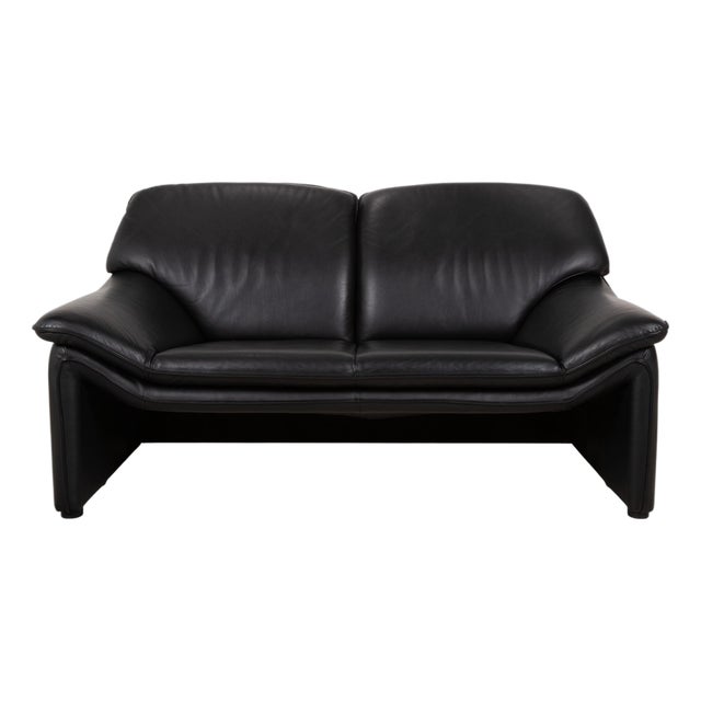 Atlanta 2-Seater Sofa in Black Leather from Laauser For Sale