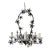1920 French Maison Bagues Style Lavender Flower Prisms Crystal Basket Chandelier For Sale