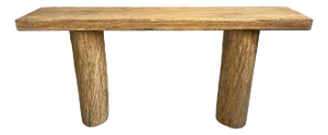 Vintage Elm Log Leg Console Table