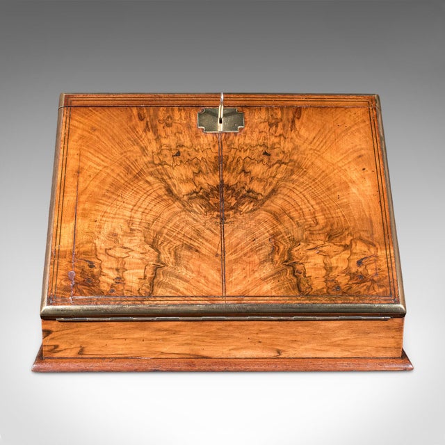 Traditional Antique Admiral's Writing Station, English, Walnut, Stationery Case, Regency For Sale - Image 3 of 12