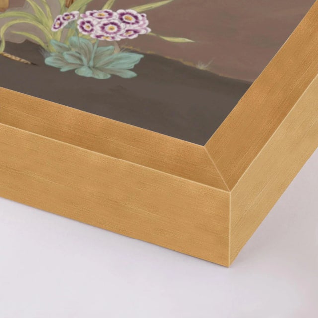 Paper Forest & Pheasants by Allison Cosmos, Set of 3, in Gold Framed Paper, Medium Art Print For Sale - Image 7 of 8