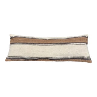 Turkish Hemp Pillow Cushion Natural Beige Brown Cushion Cover 14x40 For Sale