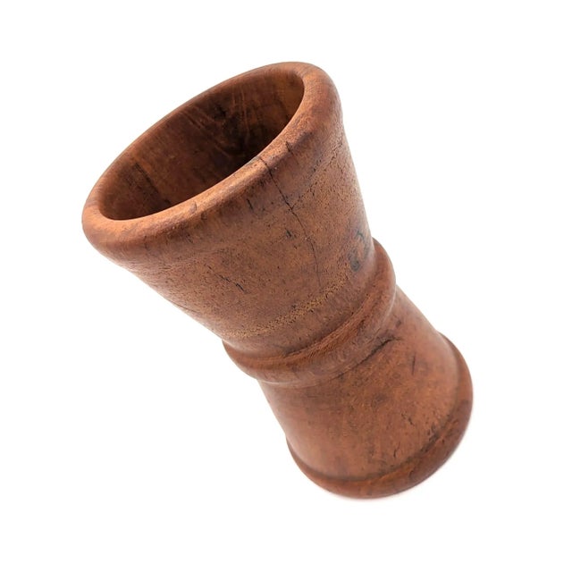 Early 20th Century Teak Treenware Handcarved Dice Shaker For Sale In Miami - Image 6 of 11