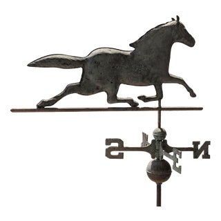 Three-Dimensional Copper Weathervane with Running Horse, 1900s For Sale