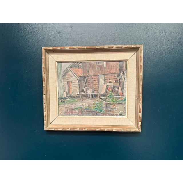 Edvin Ollers, Gårdsmotiv, 1950s, Oil on Canvas, Framed For Sale - Image 13 of 18