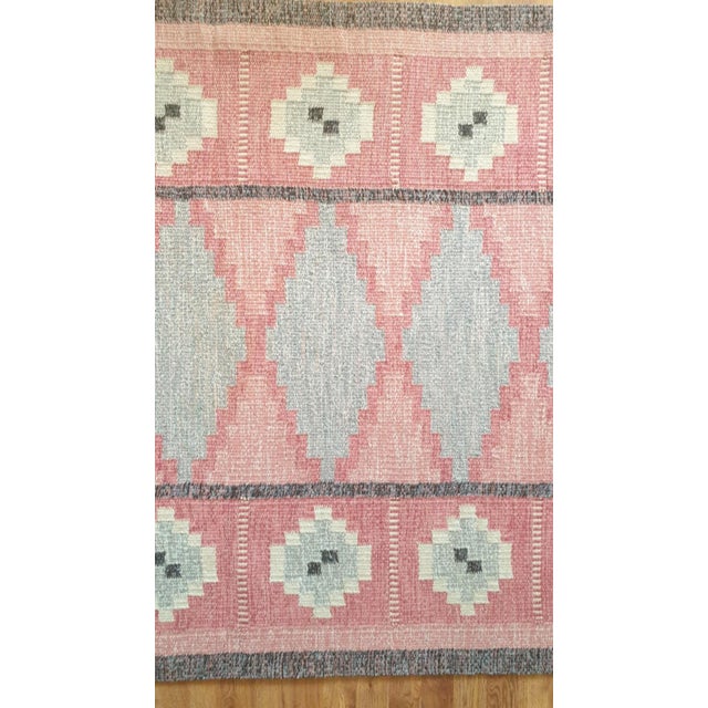 Large Handwoven Rug by Ingegerd Silow, Sweden, 1950-1970s For Sale - Image 6 of 11
