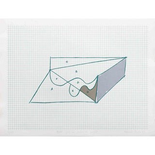 Costantino Persiani, Sketch for an Impossible Project, 1971, Lithograph For Sale