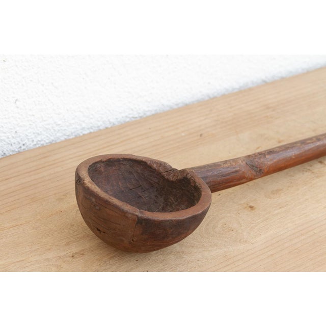 Folk Art Antique Folk Art Wooden Spoon For Sale - Image 3 of 6