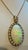 36 Ct Oval Ethiopian Opal & 2.5 Ct Diamond Pendant 14 Karat Yellow Gold Necklace For Sale - Image 9 of 18