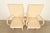 1980s Mario Bellini Style Italian Modern Cream Leather Wrapped Armchairs, Pair For Sale - Image 5 of 14